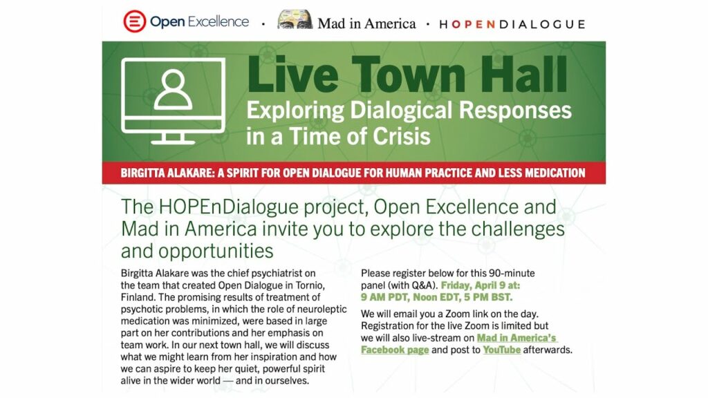 MIA Town Hall 10 Birgitta Alakare - A Spirit For Open Dialogue For Human Practice &amp; Less Medication